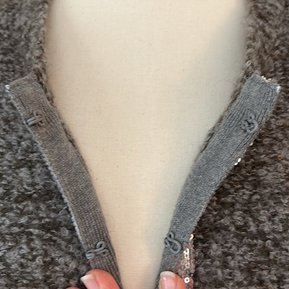 Banana Republic Knit Holiday Mohair Blend Cardigan with Sequin Detail Sz M - Picture 7 of 10